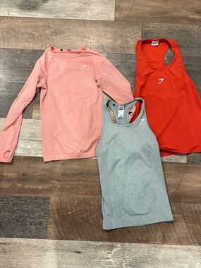 Gymshark Set - Red, Pink, Gray